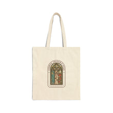 Vintage Stained Glass 'Cosmos, Valour, & Vows' Cotton Tote Bag