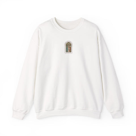 Sweat-shirt petite fenêtre en vitrail — confortable col rond gothique à arche